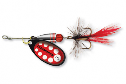 Classic spinner BULLET, 	black/red with fly