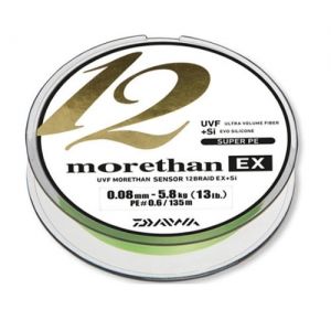 Daiwa MORETHAN 12 BRAID EX+SI LIME GREEN - 135m