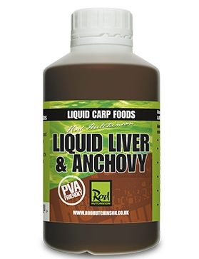 Течен ароматизатор Rod Hutchinson LIVER & ANCHOVY LIQUID CARP FOOD 500ml