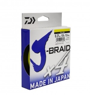Braided line  Daiwa J-BRAID X4 - 135m / YELLOW