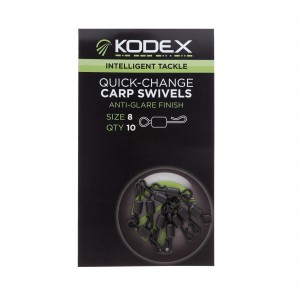 KODEX QUICK CHANGE CARP SWIVELS size 8 - 10 pieces