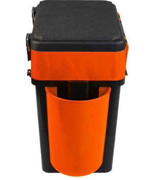 Двусекционен сандък за зимен риболов Helios - 19L (оранжев)