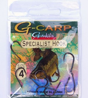 Куки за Carp Fishing GAMAKATSU G-CARP SPECIALIST HOOK - No 4 / 10 бр в опаковка 