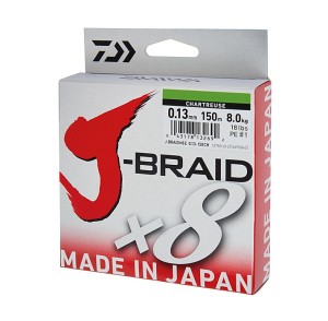 Braided line Daiwa J-BRAID X8 - 150m / CHARTREUSE