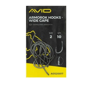 Шаранджийски куки AVID ARMOROK HOOKS WIDE GAPE - 10 бр в опаковка