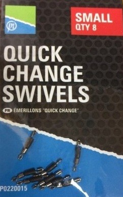 PRESTON Quick Change Swivels 8pcs - Small