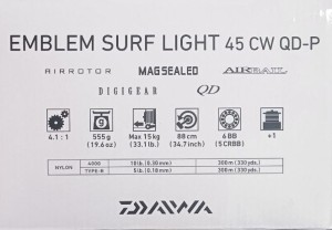 Макара DAIWA 23 EMBLEM SURF LIGHT 45 SCW QD-P