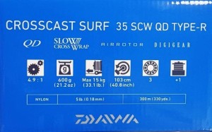 DAIWA 22 CROSSCAST SURF 35SCW QD TYPE-R